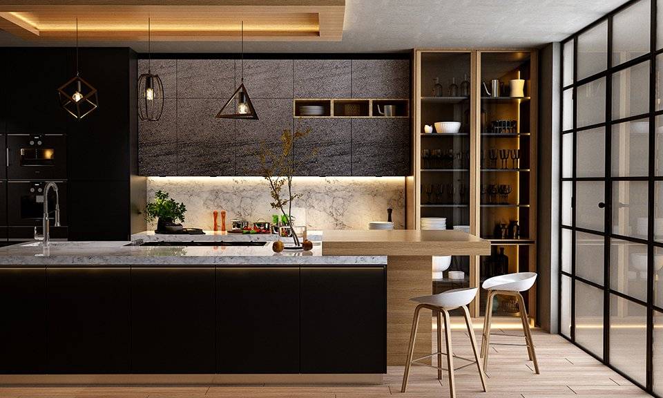 Cove lights for kitchen island adds a luxurious look