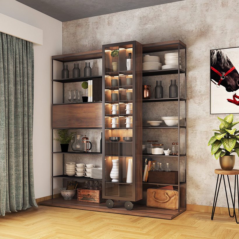 Modern crockery unit designs great for contemporary homes that house modern crockery and glassware