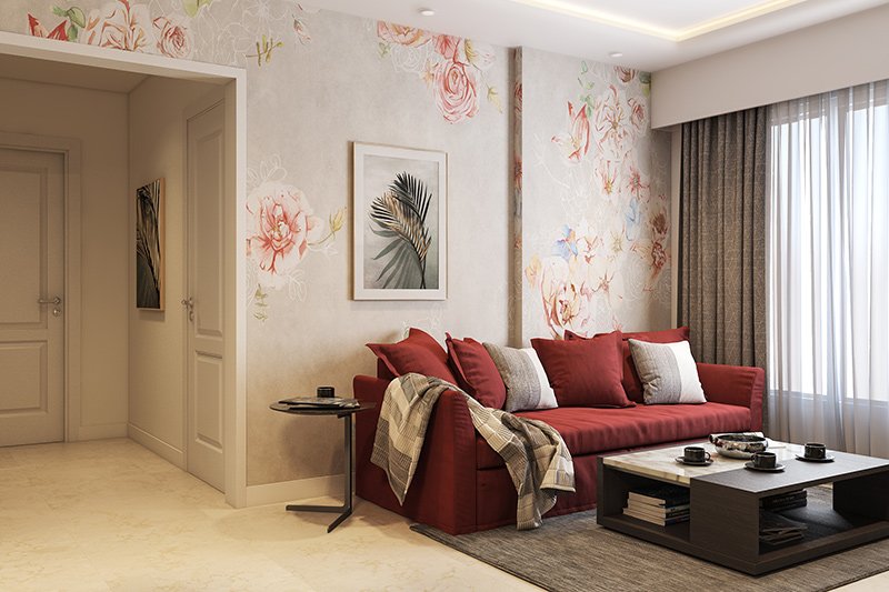Mural new type wallpaper with bold works of art on the walls