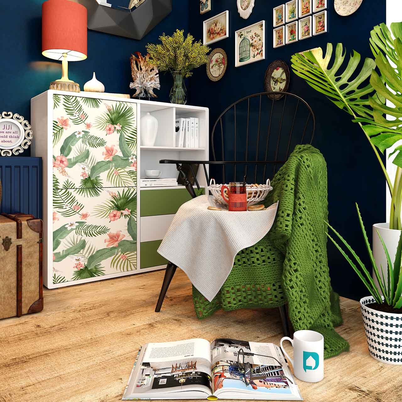 Open spaces with plenty greenery for bungalow interior design