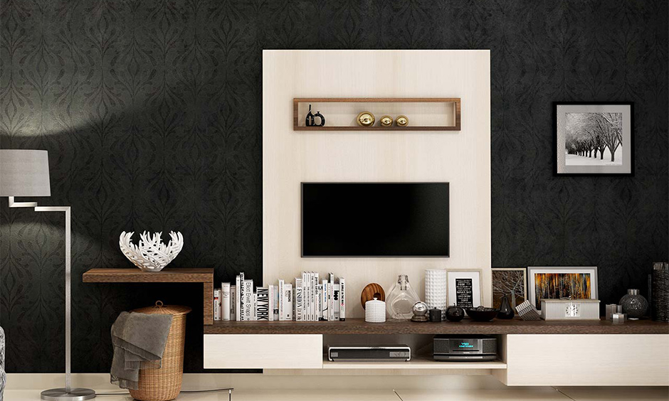 Stylish PVC TV unit design showcasing creative ideas for an entertainment zone