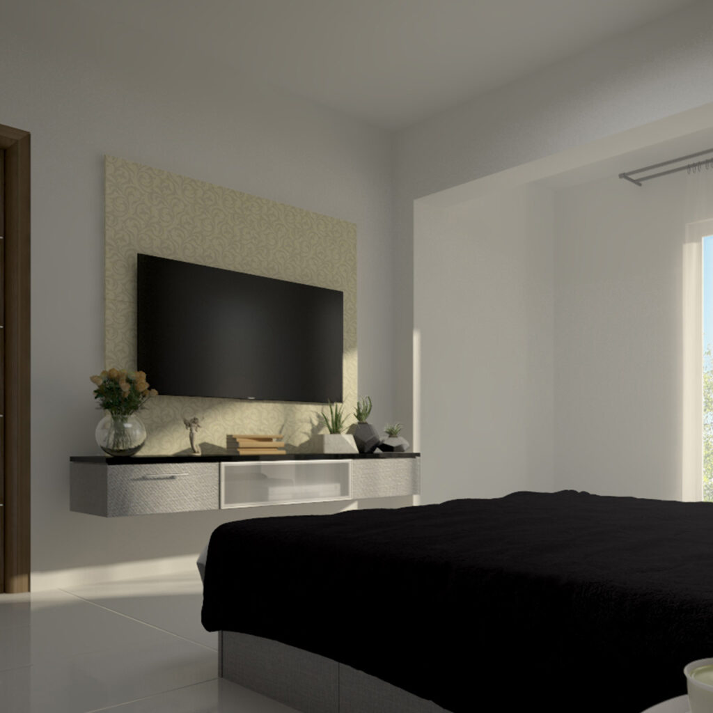 Bedroom tv unit designs for your home with a simple tv stand design and tv panel design